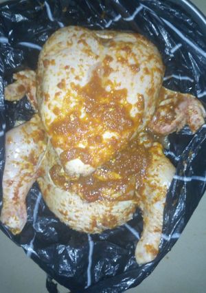 A picture of Marinated chicken.