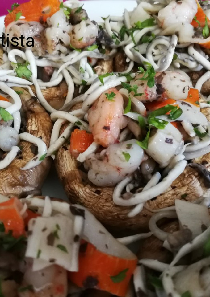 Una foto de Champiñones rellenos