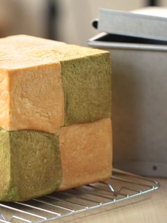 抹茶牛奶方塊吐司 的食譜成品照片