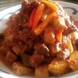 Sambal Lado Kentang dan Kerupuk Jangek alias Kerupuk Rambak