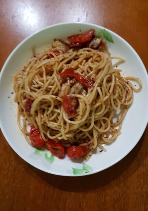 西西里鯷魚蕃茄義大利麵 的食譜成品照片