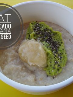 Foto resep Mpasi 8 bulan oat saus alpukat pisang