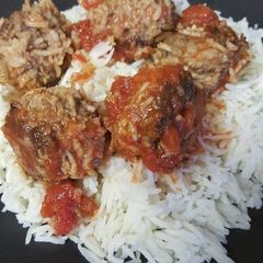 A picture of Porcupine Meatballs.
