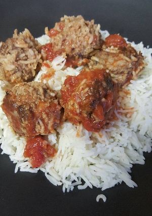 A picture of Porcupine Meatballs.