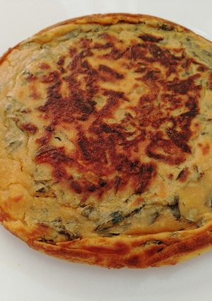 A picture of Vegan Spanish Omelette/Tortilla.