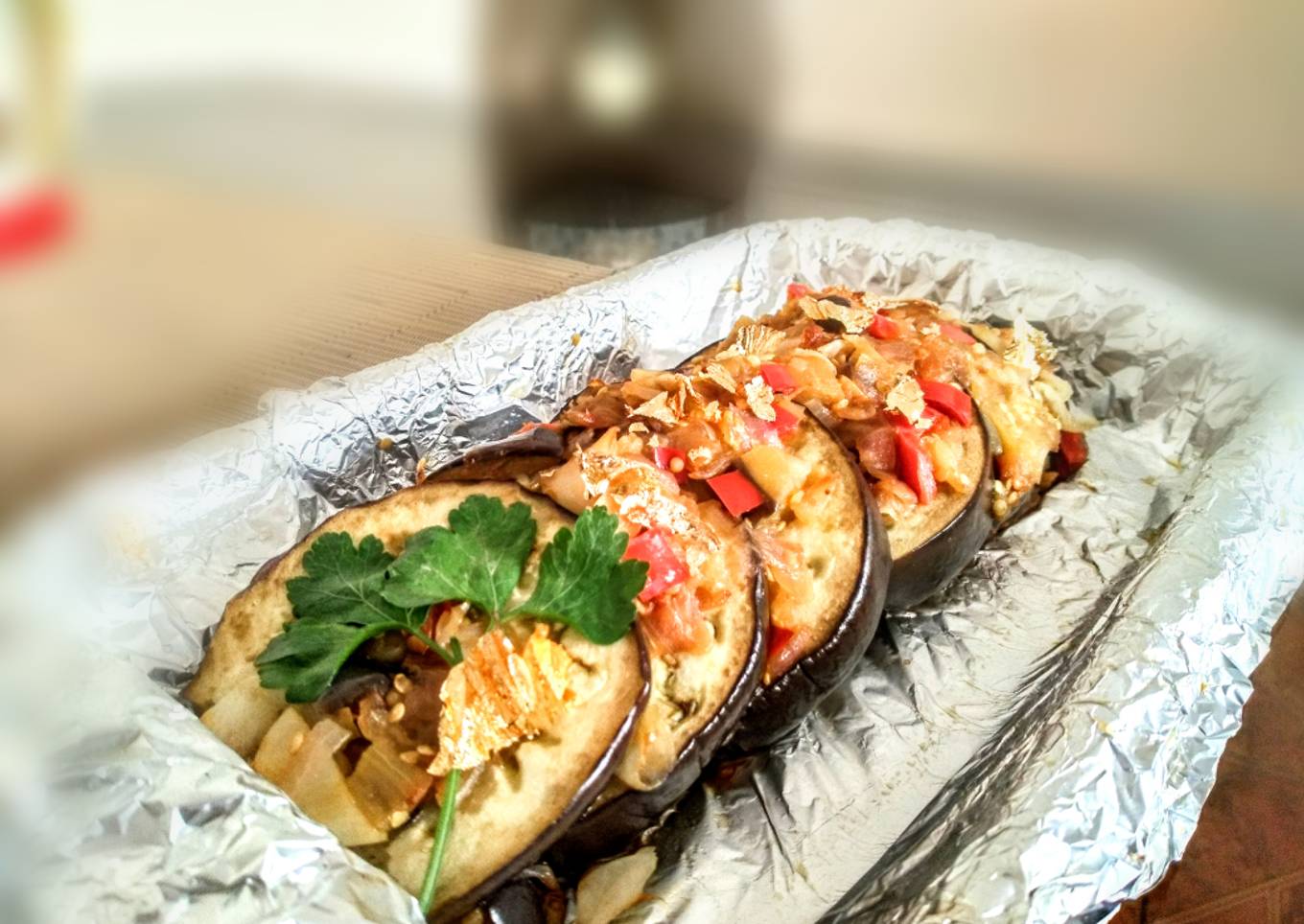 Berenjenas saludables al Horno con Oro Comestible 👍🇵🇪