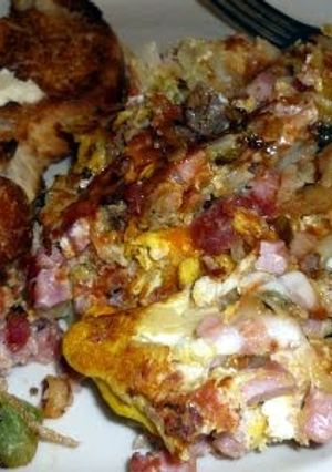 A picture of Chorizo Garbage Plate.