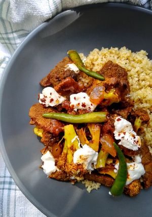 A picture of Curried Beef & Broccoli With Green Chillies.