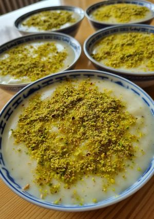 صورة لوصفة مهلبية بالفستق 😋