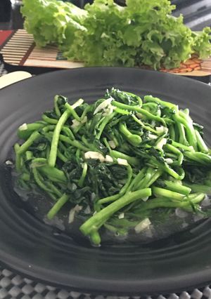 Foto resep Selada air cah bawang putih