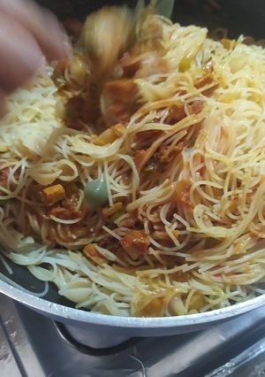 عکسی از دستور ماکارونی لذیذ و خوشمزه😋