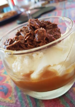 Une photo de Verrine rose des sables