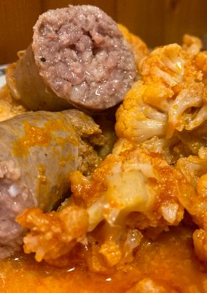 Foto di Cavolfiore con salsiccia in umido