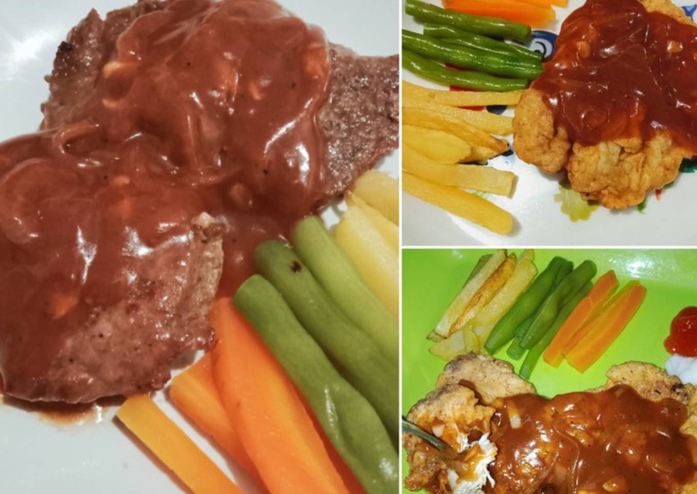 Resep Beef Steak, Crispy Beef Steak, & Crispy chicken Steak