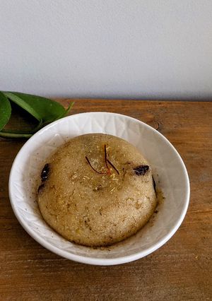 A picture of Prasadacha Sheera (Suji ka Halwa).
