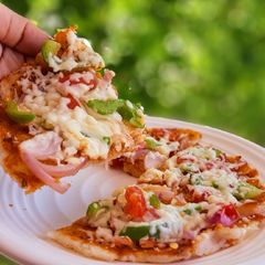 A picture of Gluten free Rice pizza.