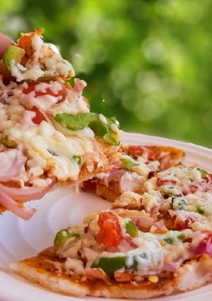A picture of Gluten free Rice pizza.