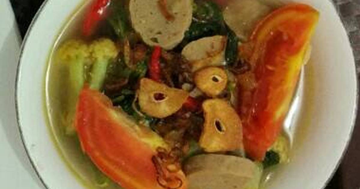 Resep Tumis Bayam Kembang Kol Campur Bakso Oleh Ana Cookpad