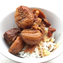 Soft Pork Rib With Chestnut In Dang Gui Sauce A picture of Soft Pork Rib With Chestnut In Dang Gui Sauce.