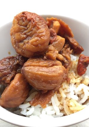 A picture of Soft Pork Rib With Chestnut In Dang Gui Sauce.