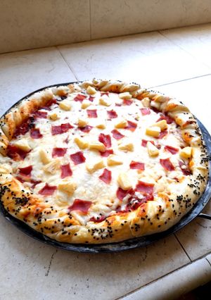 Una foto de Pizza hawaiana