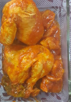 عکسی از دستور مرغ آلو