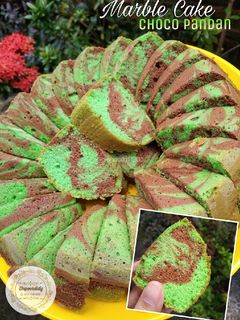 Foto resep Marble Cake Choco Pandan