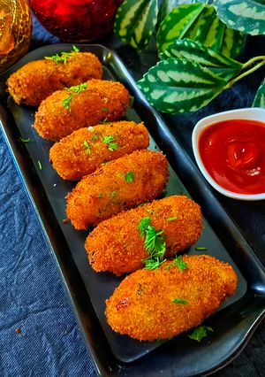 A picture of Cutlets in Just 20 Minutes: Made from Leftover Rice.
