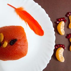 A picture of Orange rava kesari.