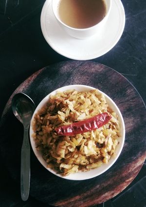 A picture of Low Oil Roasted Potato Poha.
