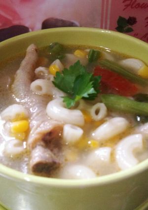 Foto resep Sup macaroni ceker
