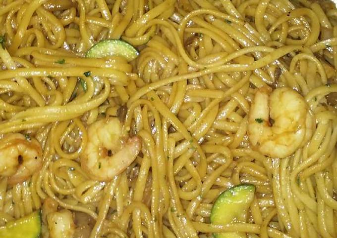 "Thai" Noodles with Shrimp