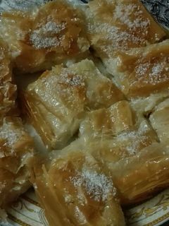 صورة لوصفة بقلاوة بالقشطه