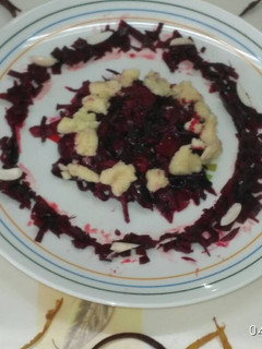 A picture of Beetroot peels and Apple peels HALWA.