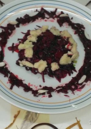A picture of Beetroot peels and Apple peels HALWA.