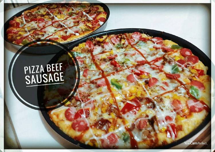 Resep Pizza Beef Sausage Super Supreme oleh Santi Gruis 