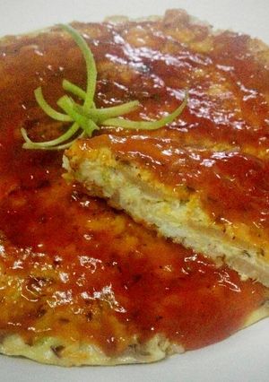 Foto resep Omelet Nasi (Pizza Telur)