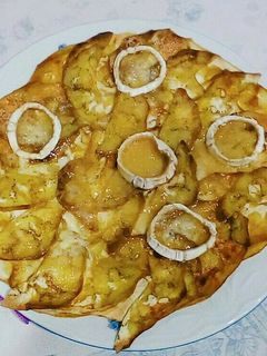 Una foto de Berenjena con queso de cabra🐐