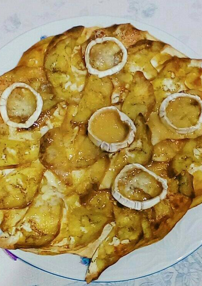 Una foto de Berenjena con queso de cabra🐐