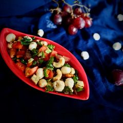 A picture of Healthy stir fry representing Makhana Veggies Nuts and Fruits.