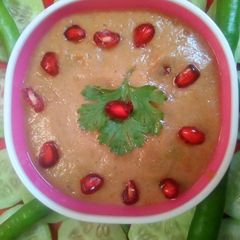 A picture of Navratri special tomato chutney.