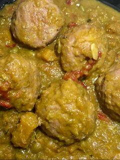 Una foto de Albóndigas de ternera con calabaza al vino tinto