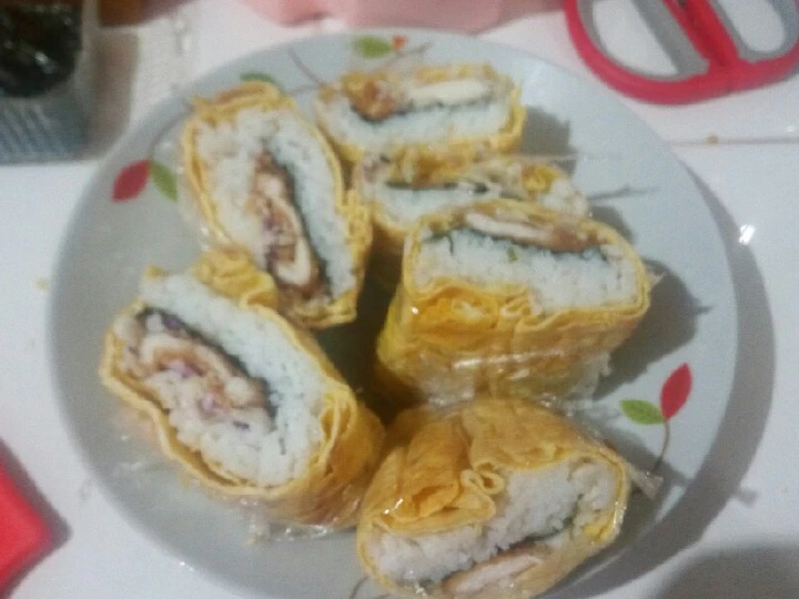 Langkah Mudah untuk Membuat Resep  Sandwich nasi onigirazu yang Enak Banget, Enak Banget