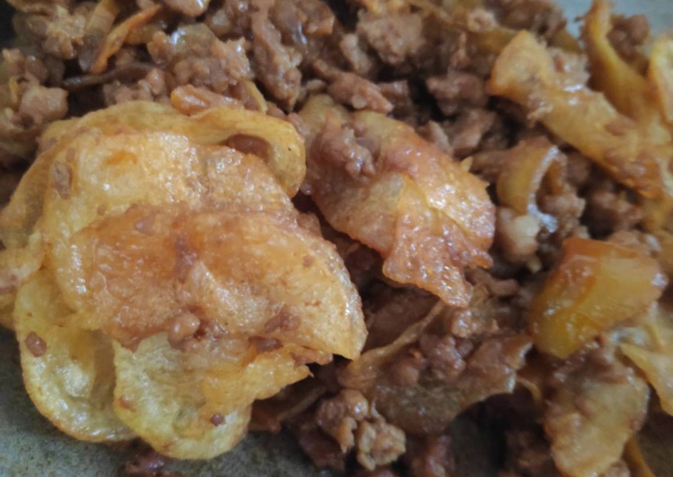 Bacian Ba-Cian Babi Kentang Kecap