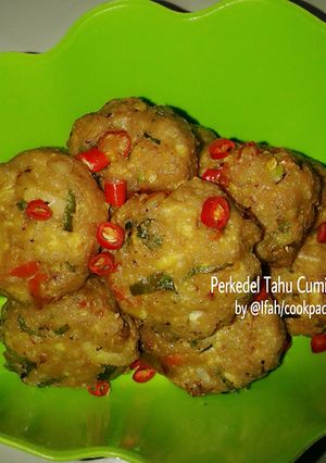 Foto resep Perkedel Tahu Cumi Asin Pedas