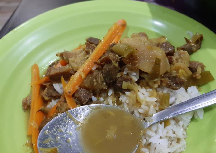 Soto Daging dari air sisa ungkep