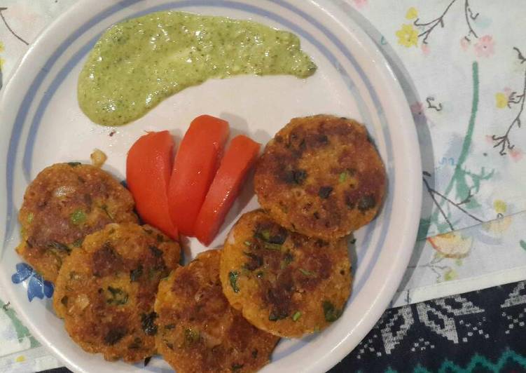 Recipe of Super Quick Homemade Oats and moong daal cutlets