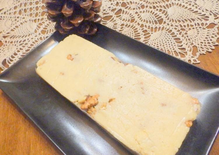 Turrón de nata-nueces