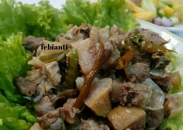 Tumis cingur cabai hijau