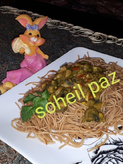 عکسی از دستور ماکارونی سبوس دار